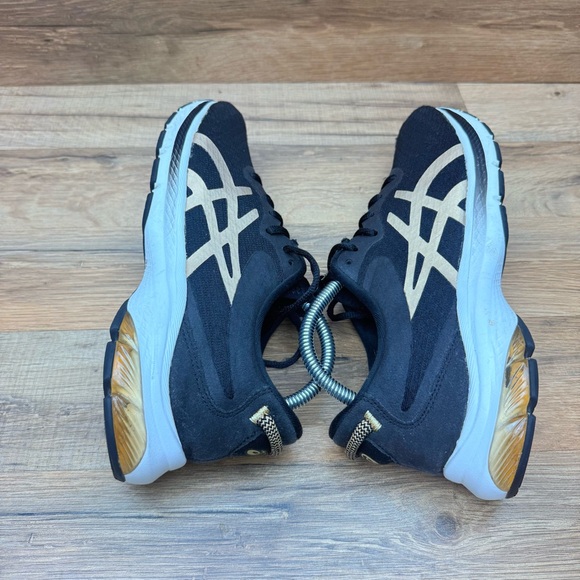 ASICS Dark Black & gold size 9 Athletic Sneakers - Picture 6 of 10
